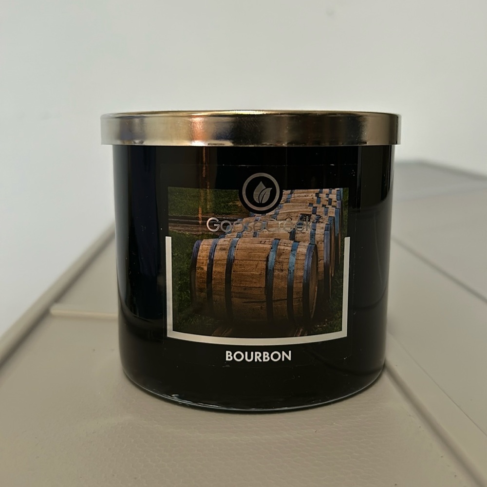Brand new 14.5 ounce Goose Creek “Bourbon” scented candle.